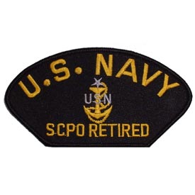 USN SCPO Retired ballcap patch